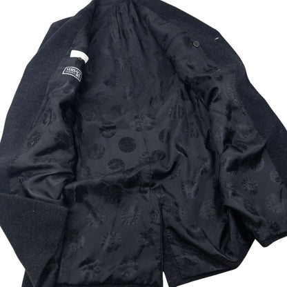 Vintage 90s Versace Classic V2 Longline Wool Jacket Size L | Large, Grey