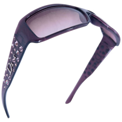 Vintage 2000s Dior By John Galliano Diamanté Jewel Sunglasses | O/S, Purple