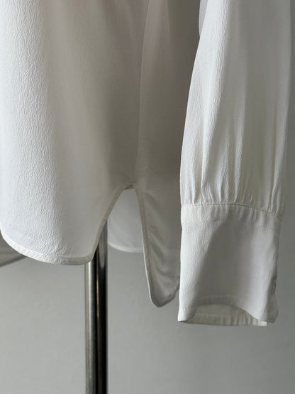 Sportmax 2000s Sheer Crepe High Neck Top - M