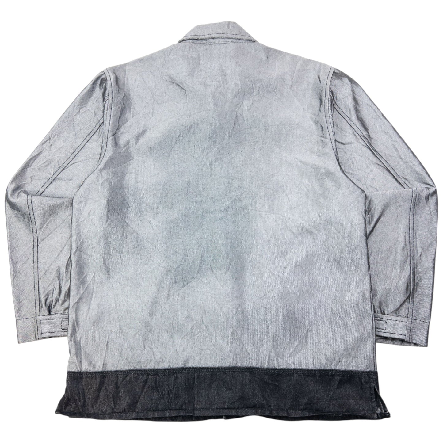 Vintage 2000s Marithe + Francois Girbaud Metallic Denim Jacket Size XXL