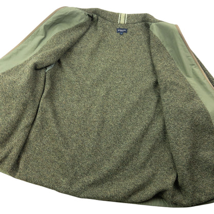 Vintage 2000s Burberry Golf Knit Sleeve Zip Up Jacket Size L | Large, Green