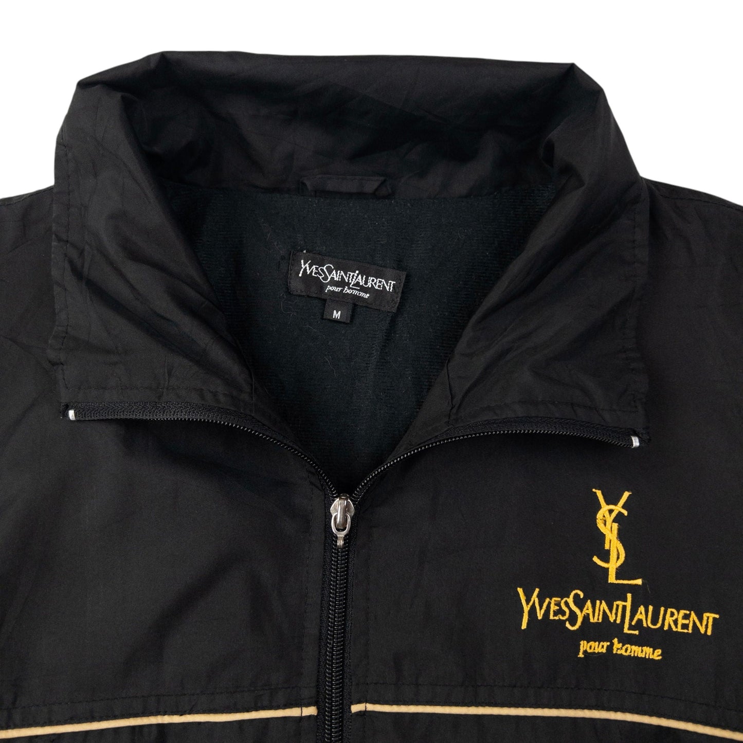 Vintage YSL Yves Saint Laurent Zip Up Jacket Size M | Large, Black