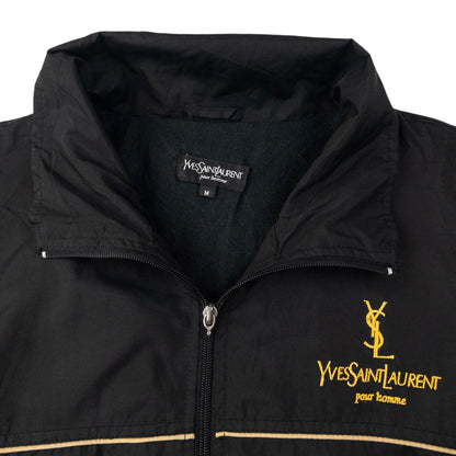 Vintage YSL Yves Saint Laurent Zip Up Jacket Size M | Large, Black