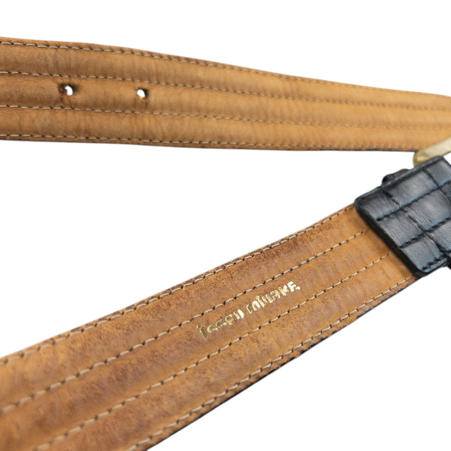Vintage 90s Issey Miyake Leather Belt Size S | O/S, Black