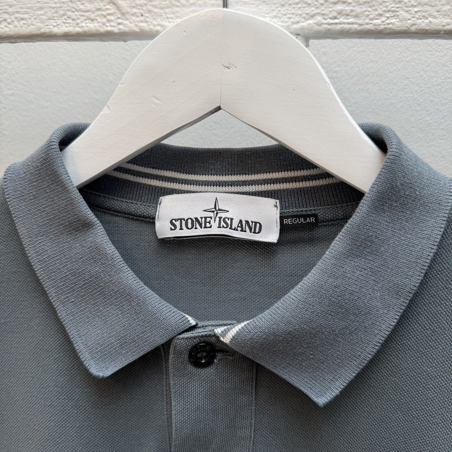 Stone Island Long Sleeve Polo Shirt (XL) | Extra Large, Blue
