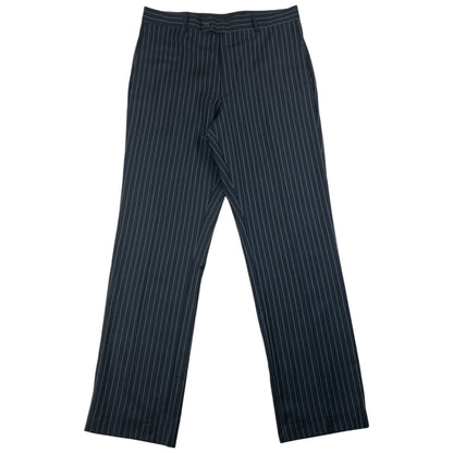 Vintage 90s YSL Yves Saint Laurent Pinstripe Jacket & Trousers Suit Set Size L | Large, Black