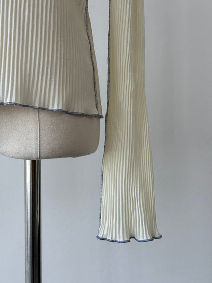 Vintage 2000s Ribbed High Neck Top - S