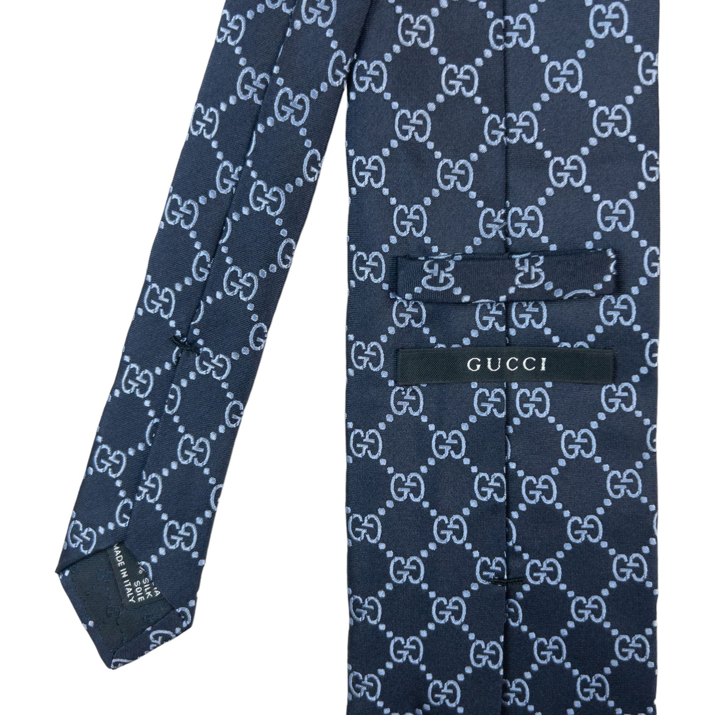 Vintage Gucci Silk Monogram Tie