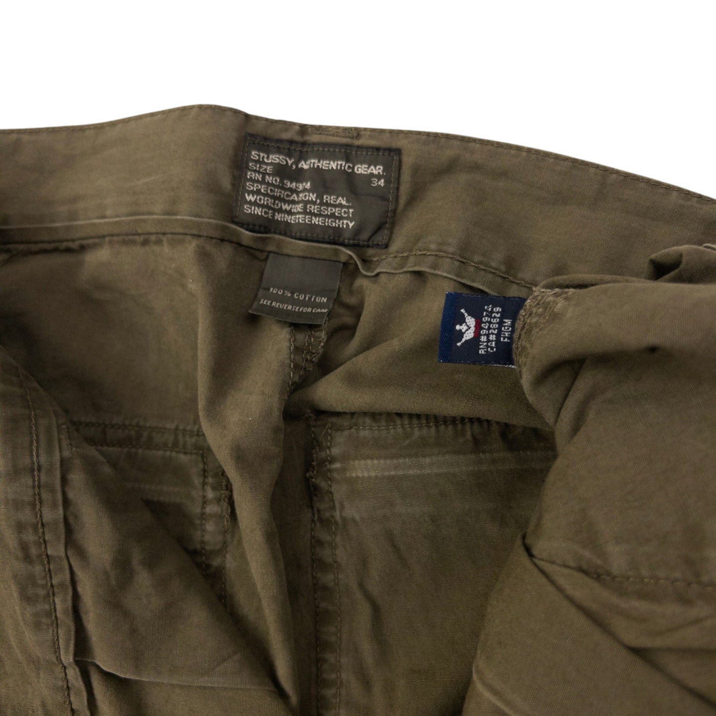 Vintage Stussy Cargo Trousers Size W35