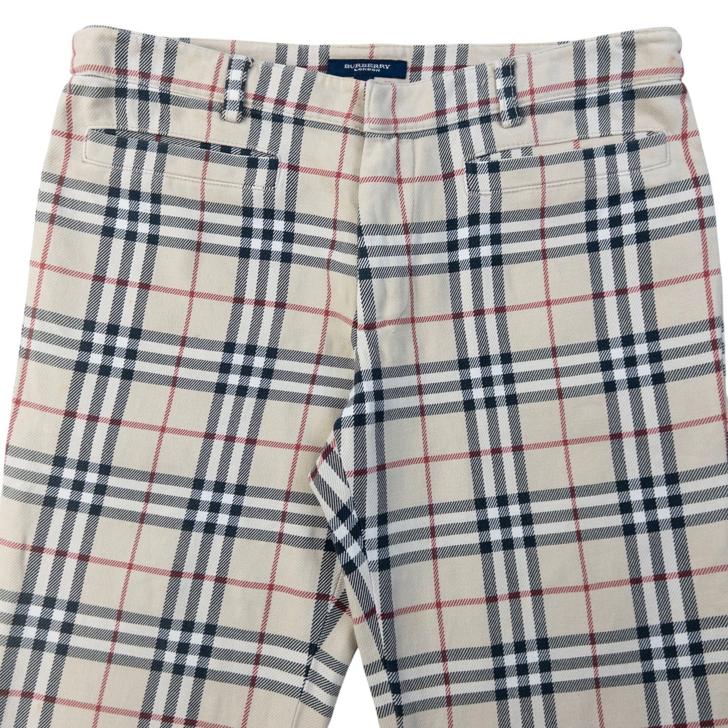Vintage 2000s Burberry Nova Check Capri Trousers Womens Size W30 | W30, Red
