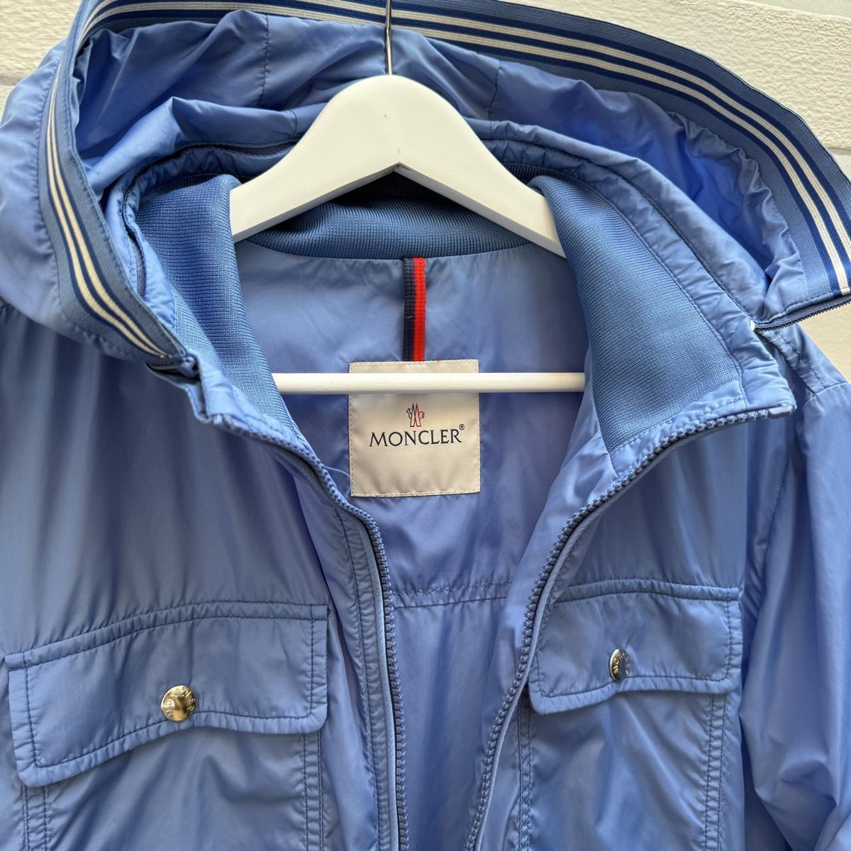 Moncler Jeanluc Windbreaker Jacket (L) | Large, Blue