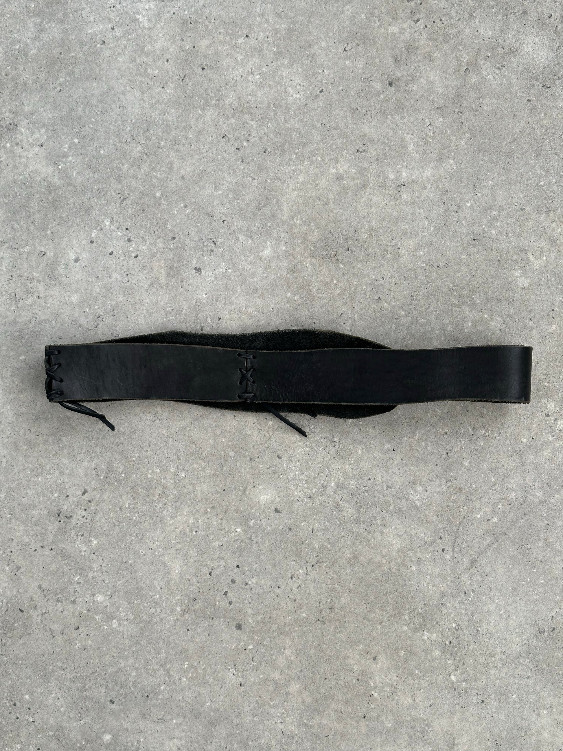 Vintage 2000s Leather Chunky Hip Belt - W38-42