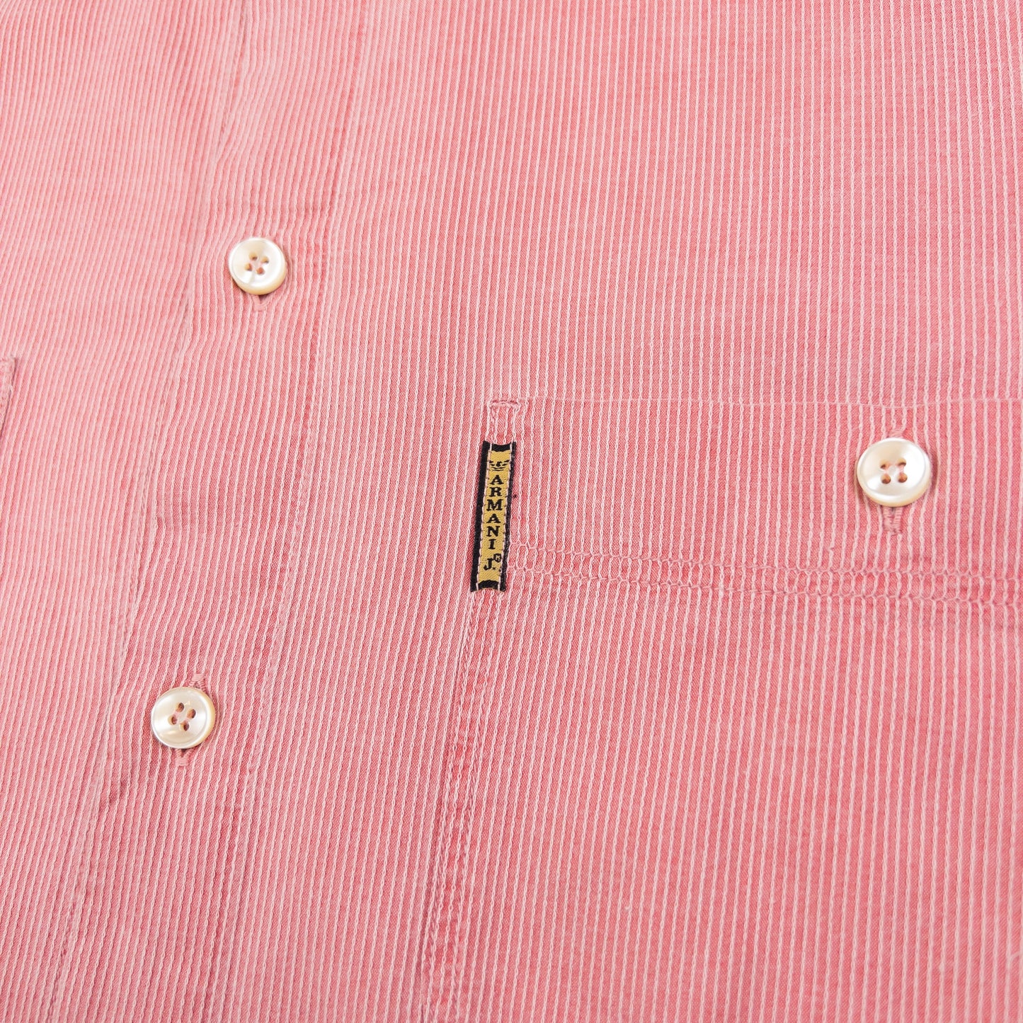 Vintage Armani Jeans Striped Long Sleeve Button Up Shirt Size XL