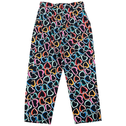 Vintage 80s YSL Yves Saint Laurent Heart Print Top & Trousers Set Womens Size XS | XS, Multicolour
