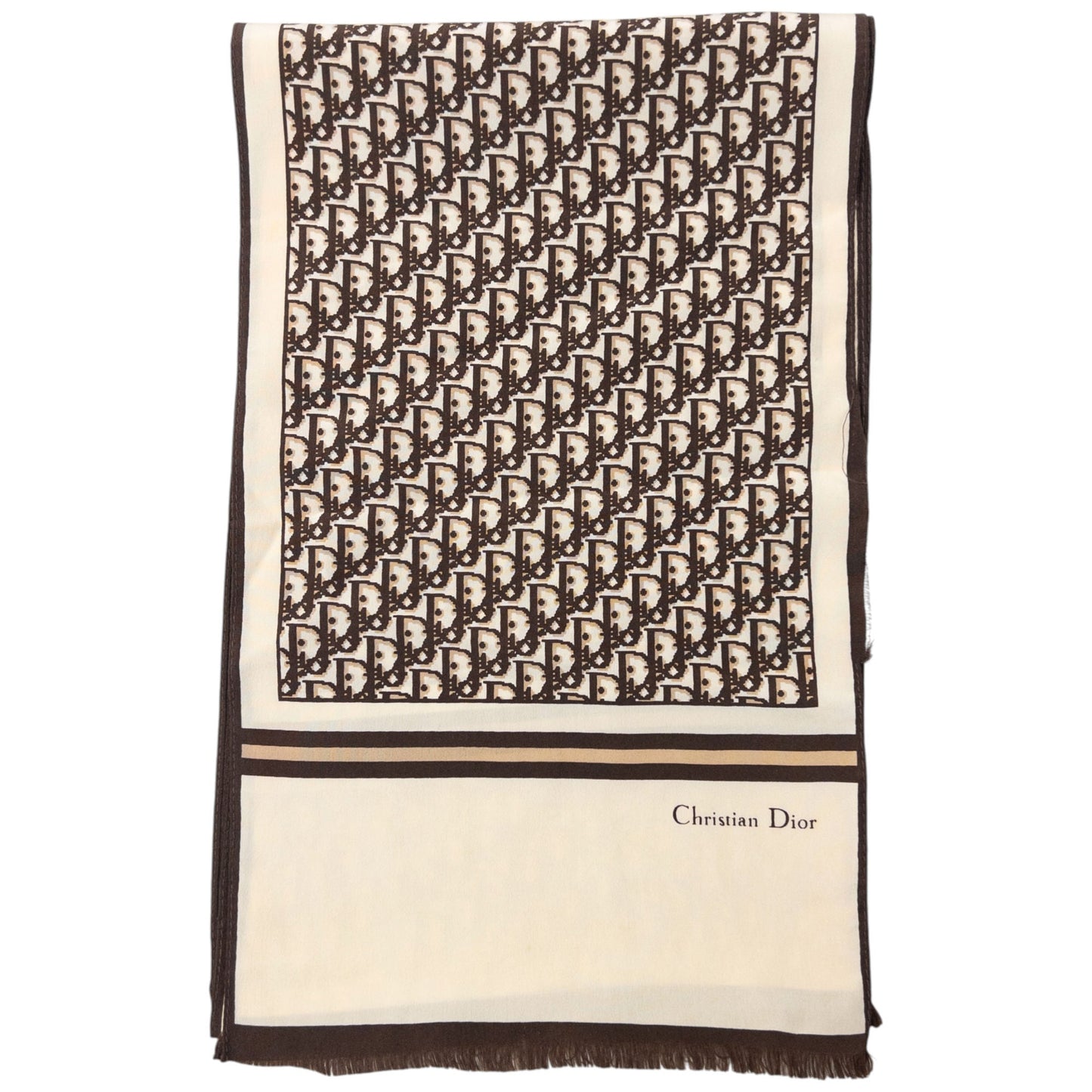 Vintage 90s Dior Monogram Silk Scarf