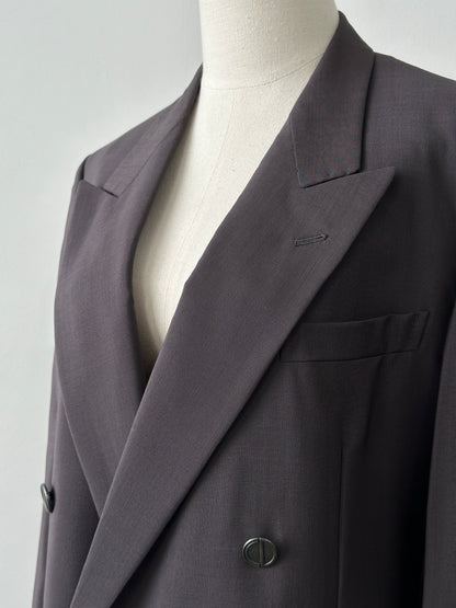 Christian Dior Monsieur 1980s Bespoke Button Double Breasted Blazer - M