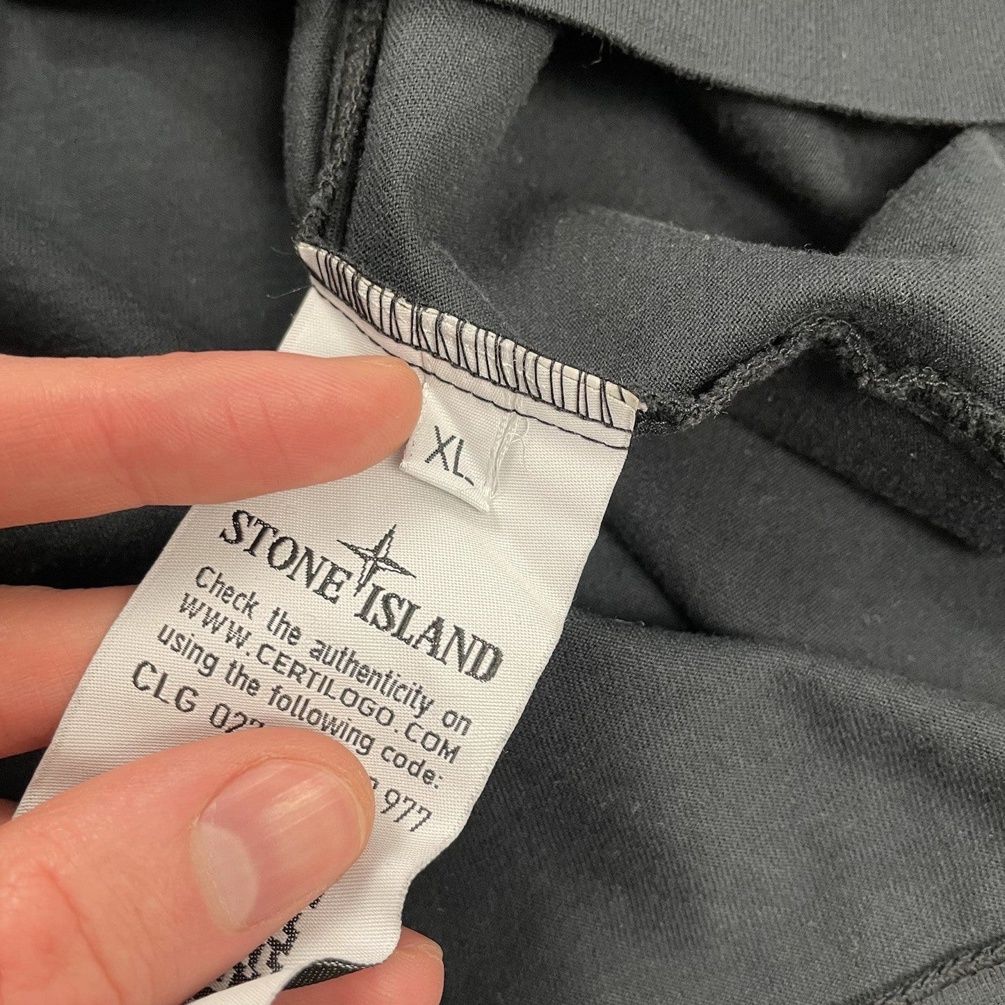 Stone Island Long Sleeve Polo, Size XL | Stone island, Black