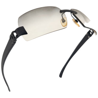 Vintage 2000s Chanel Rimless Sunglasses | O/S, Black