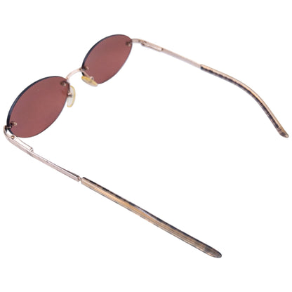 Vintage Burberry Nova Check Rimless Sunglasses