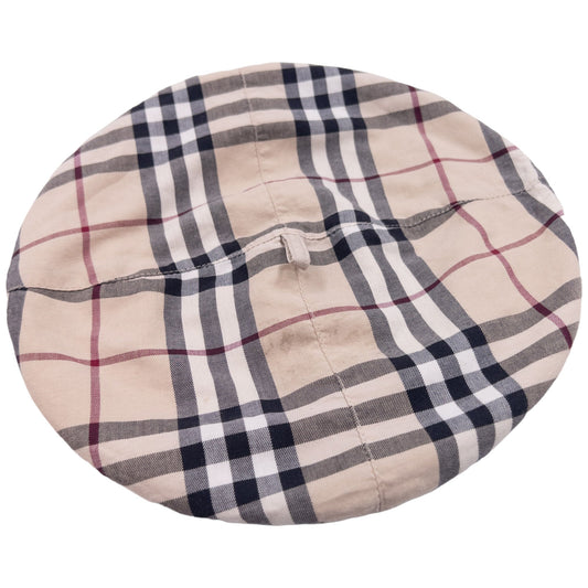 Vintage Burberry Nova Check Reversible Beret