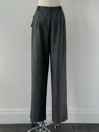 Italian Vintage 1980s Pure Wool Straight Leg Trousers - W26