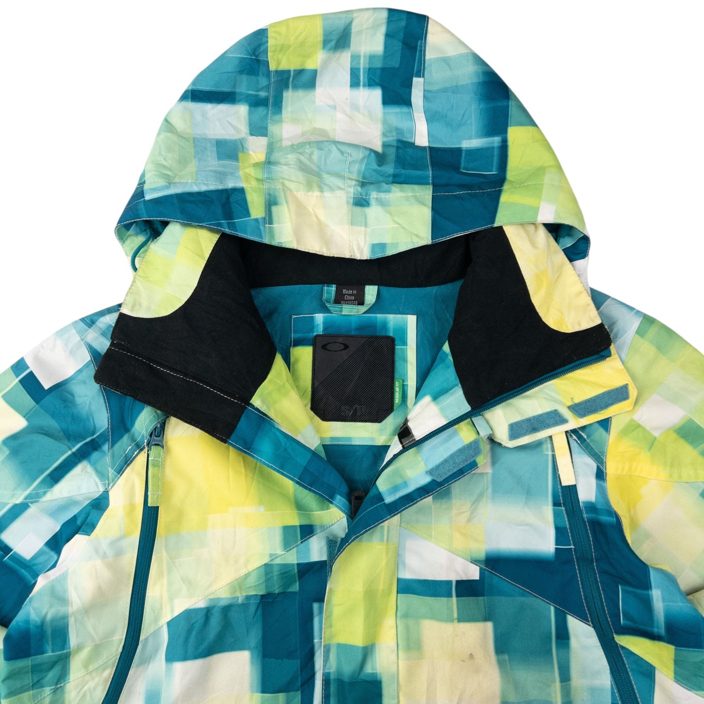Vintage Oakley Geometric Zip Up Snowboarding Jacket Size S