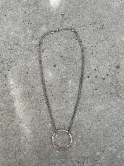 Emporio Armani 1990s Circle Pendant Necklace