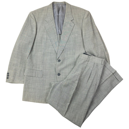 Vintage 90s Issey Miyake Checkered Jacket & Trousers Suit Set Size L | Large, Grey