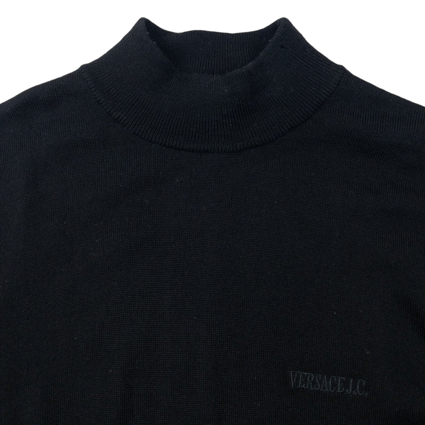Vintage 2000s Versace Jeans Couture Wool Jumper SIze M | Medium, Black