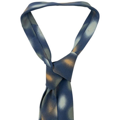 Vintage Issey Miyake Pattern Silk Tie | O/S, Blue