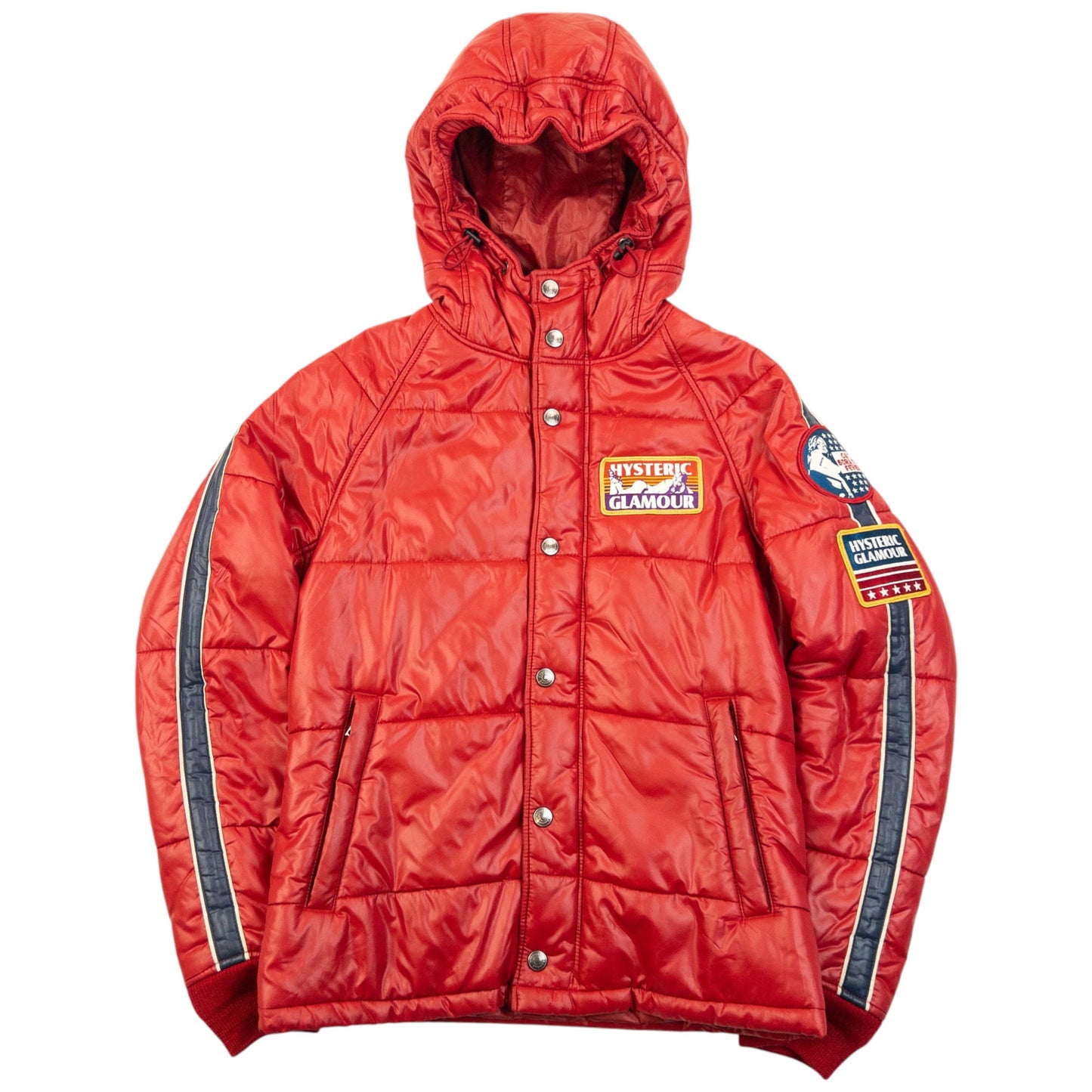 Vintage 90s Hysteric Glamour Primaloft Puffer Jacket Womens Size M | Medium, Red