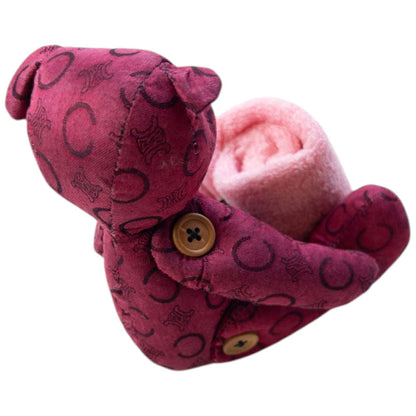 Vintage 90s Celine Monogram Teddy Bear & Embroidered Flannel | O/S, Multicoloured