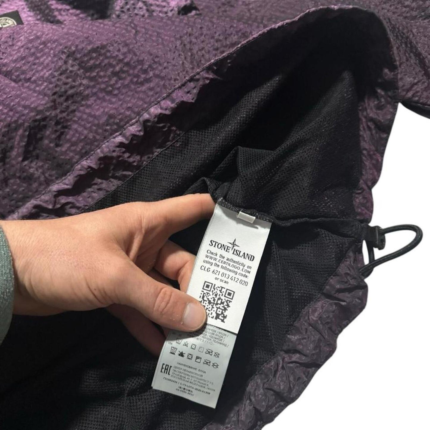 Stone Island Poly Fram Nylon Pullover | Medium, Purple