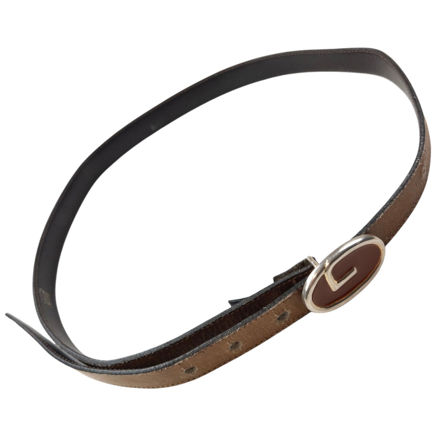 Vintage 80s Gucci Leather Belt Size S | O/S, Brown