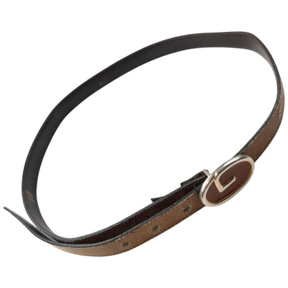 Vintage 80s Gucci Leather Belt Size S | O/S, Brown
