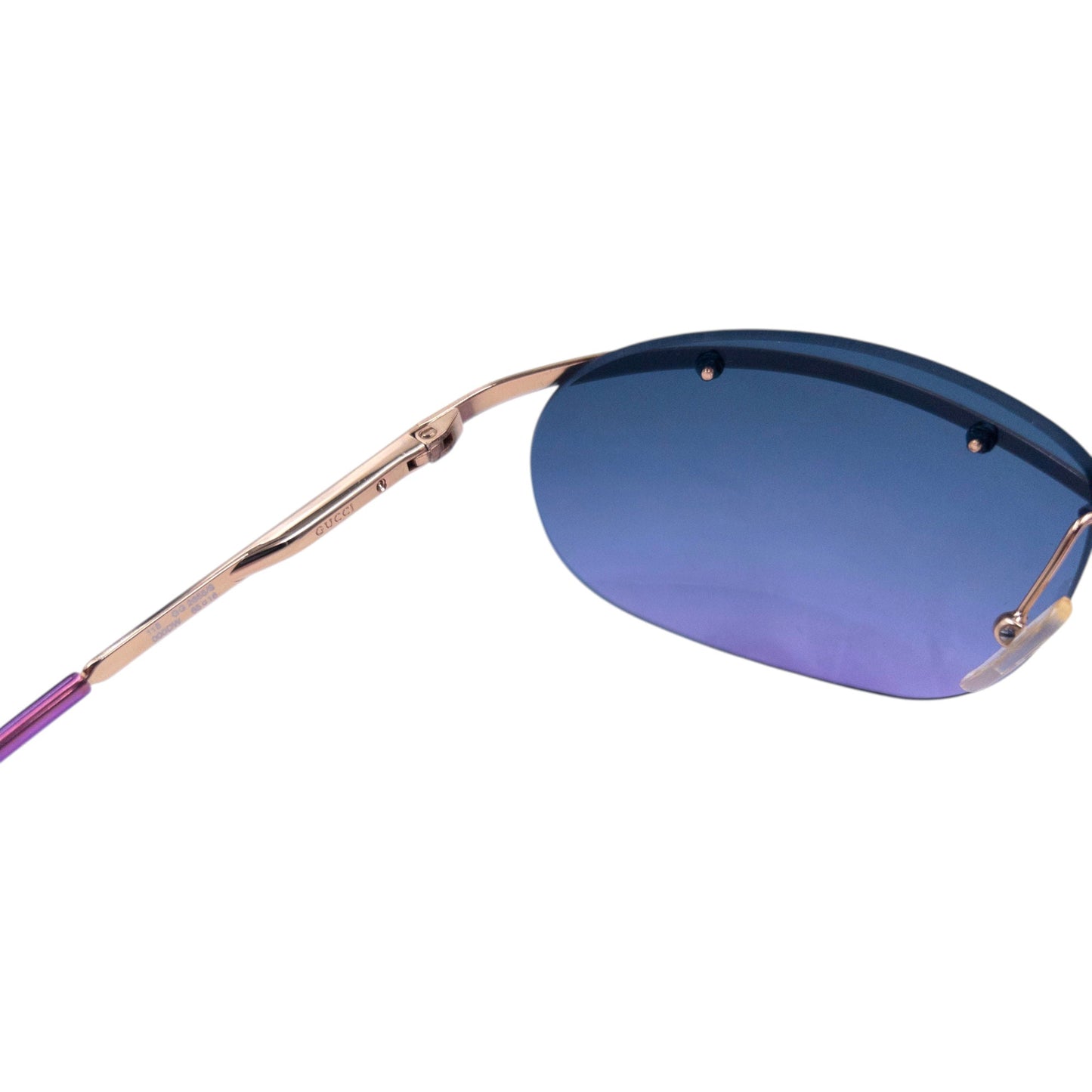 Vintage 2000s Gucci Rimless Sunglasses | O/S, Blue