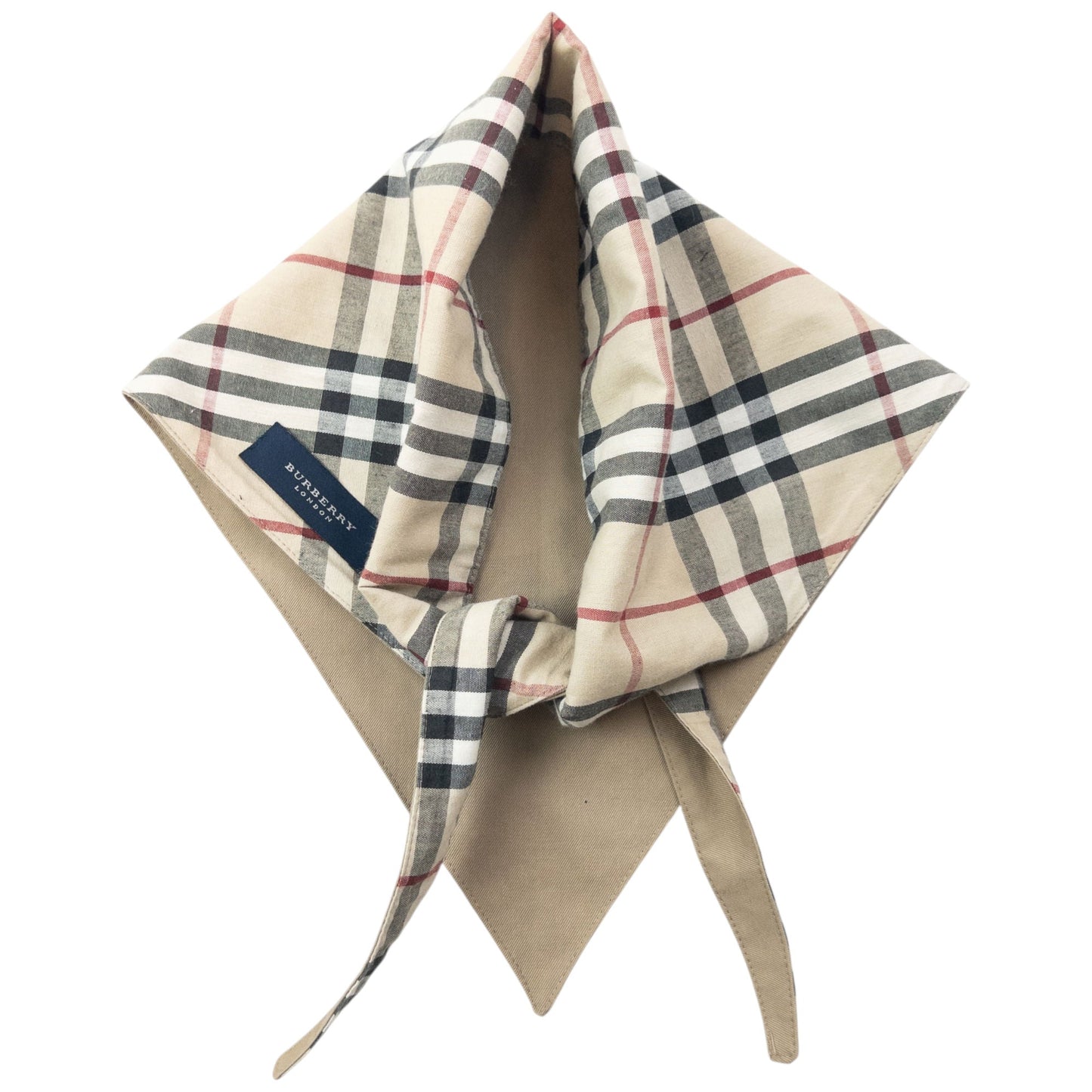 Vintage 2000s Burberry Nova Check Bandana | O/S, Beige