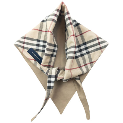 Vintage 2000s Burberry Nova Check Bandana | O/S, Beige