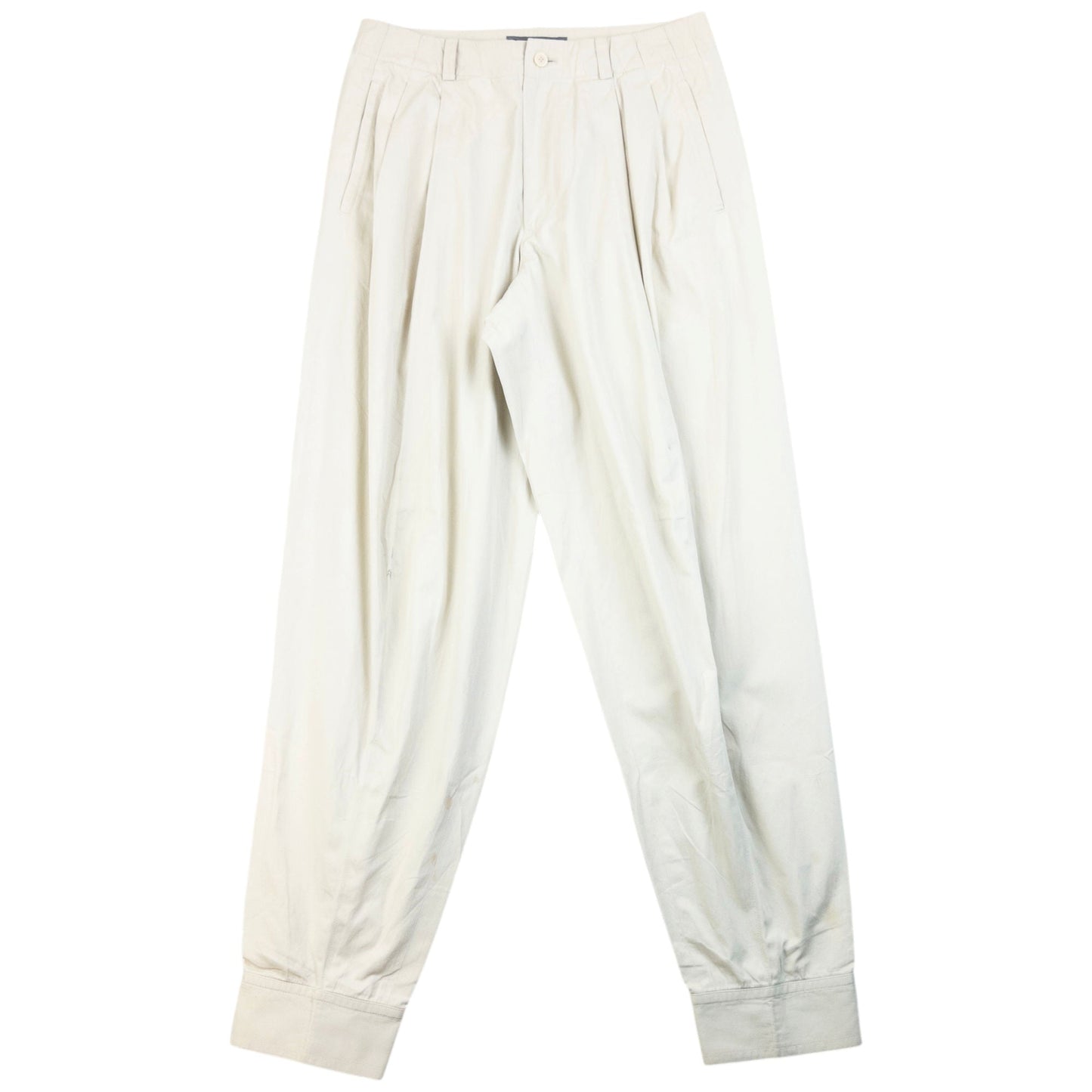 Vintage 80s Issey Miyake MEN Pleated Trousers Size W28 | W28, Cream
