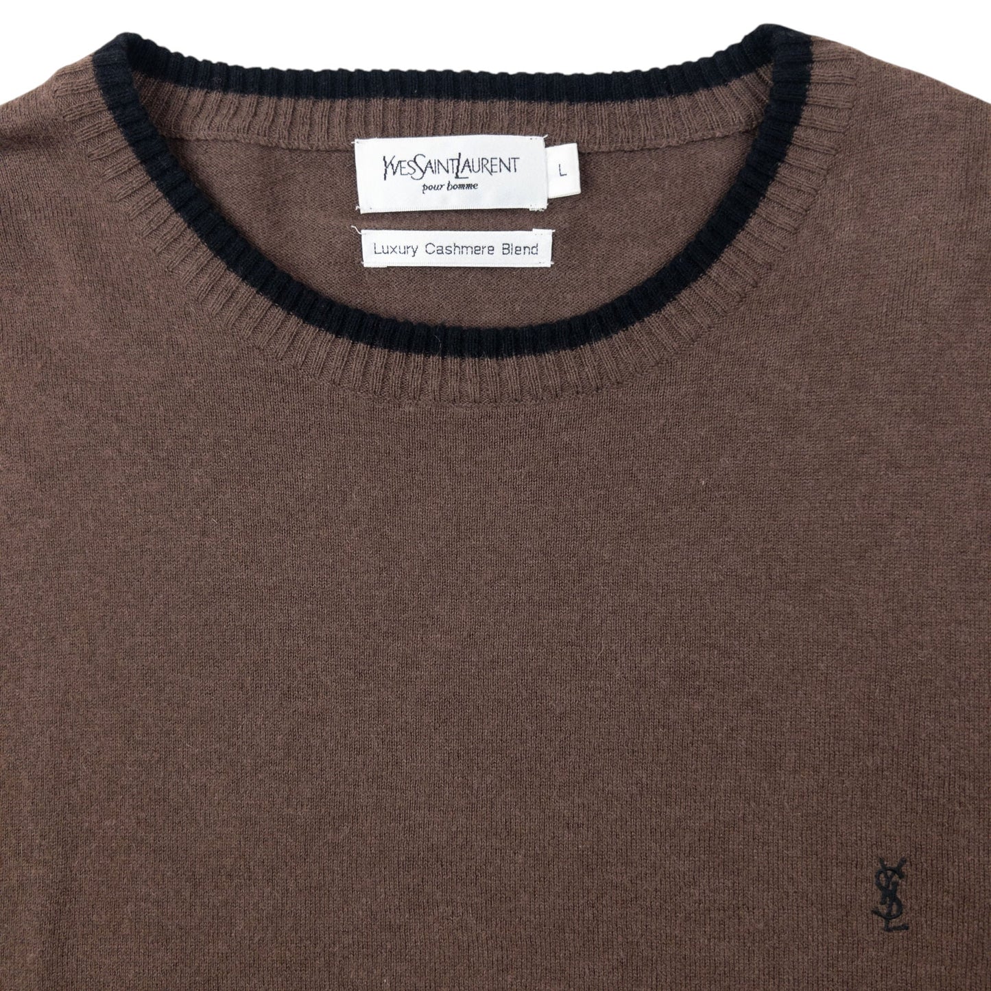 Vintage 2000s YSL Yves Saint Laurent Cashmere Jumper Size XL | XL, Multicoloured