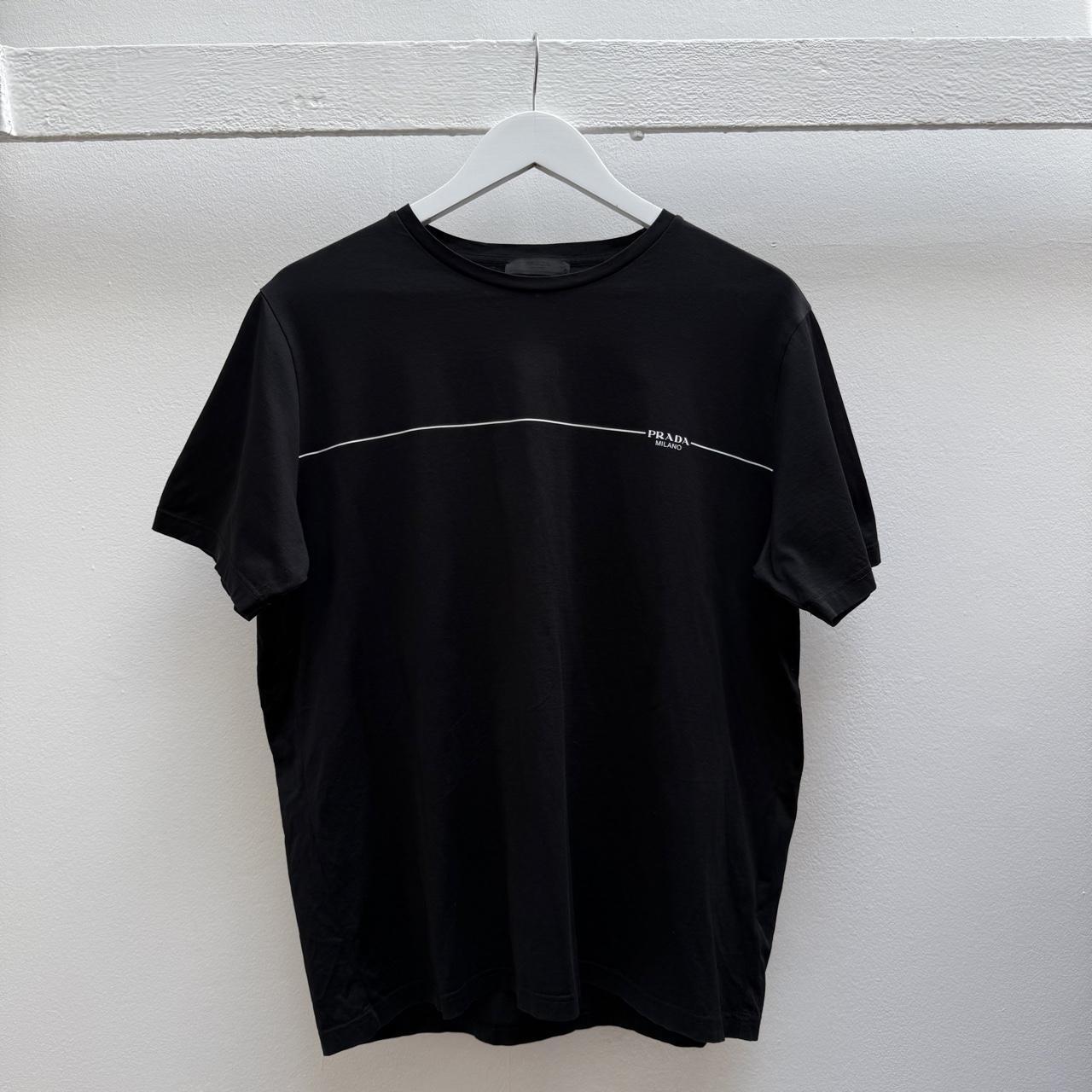 Prada Logo T-shirt (L) | Large, Black