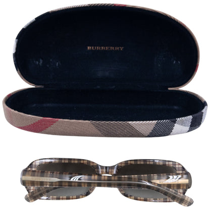 Vintage 2000s Burberry Nova Check Sunglasses | O/S, Beige, Black, Red