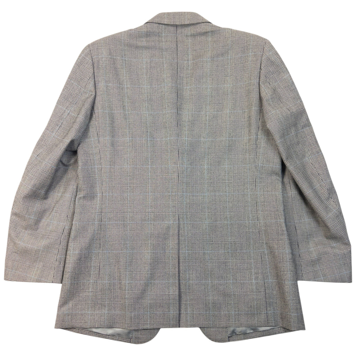 Vintage 90s Burberry Checkered Wool Jacket & Trousers Suit Set Size M | Medium, Grey
