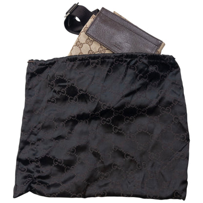 Vintage 2000s Gucci Monogram Crossbody Bag | O/S, Beige