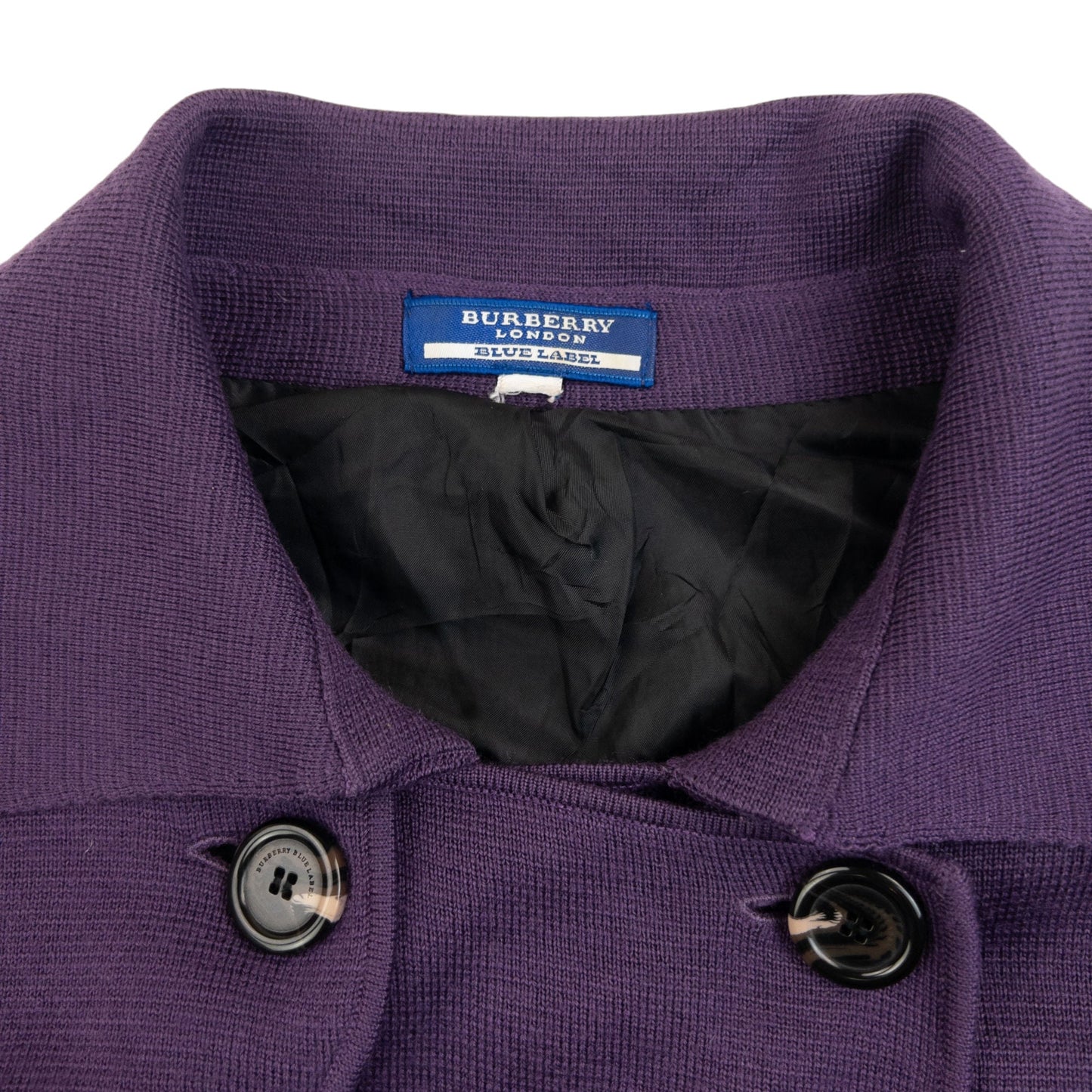 Vintage 2000s Burberry Blue Label Wool Longline Jacket Womens Size S | Small, Purple