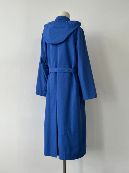 London Fogg 1980s Cotton Hooded Belted Trench - M