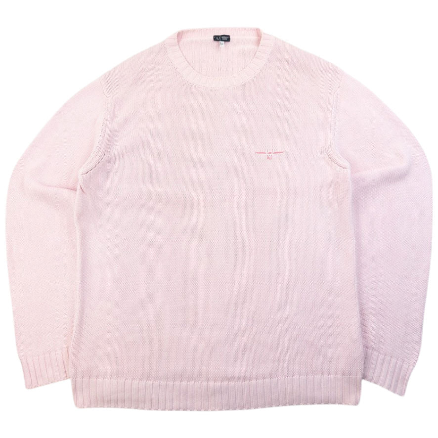 Vintage 2000s Armani Jeans Knit Jumper Size XL | XL, Pink