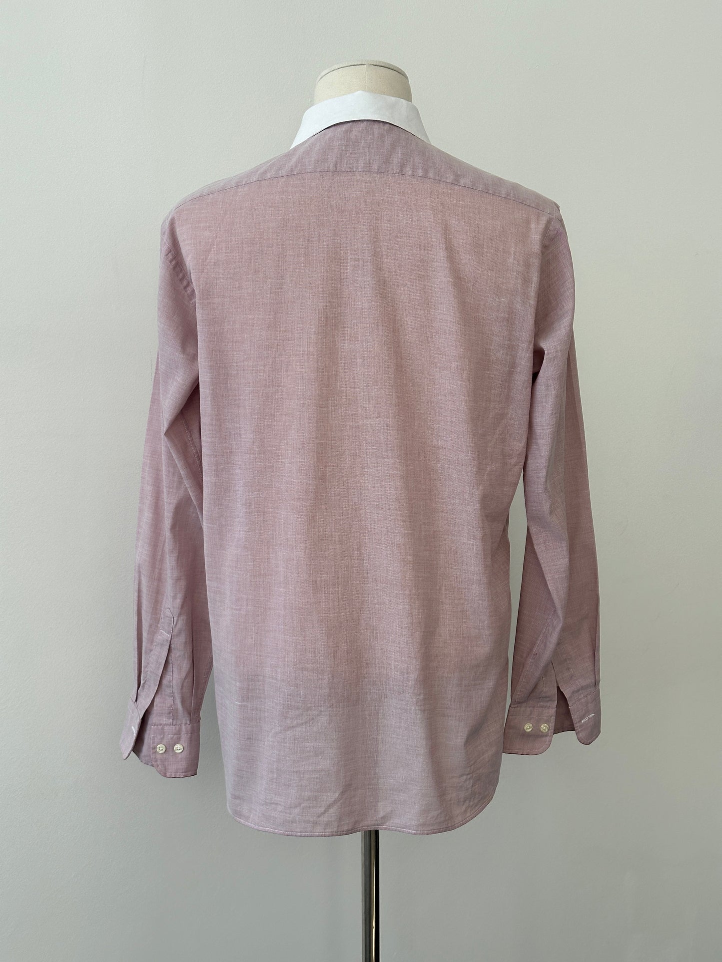 Christian Dior Chemises 1990s Contrast Collar Cotton Shirt - S