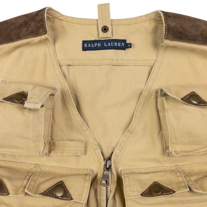 Vintage Ralph Lauren Cargo Vest Gilet Womens Size M