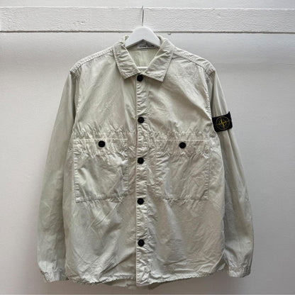 Stone Island Cotton Over Shirt Light Green (L) | Large, Green